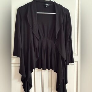 Black Draped Women's Light top- Size XS